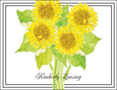 Sunflowers Folded Note Cards